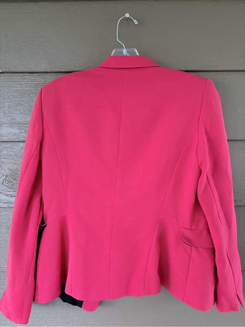 Lafayette 148 New York Deep Red Tailored Blazer w/Black Buttons -Sz 8 - Picture 3 of 6